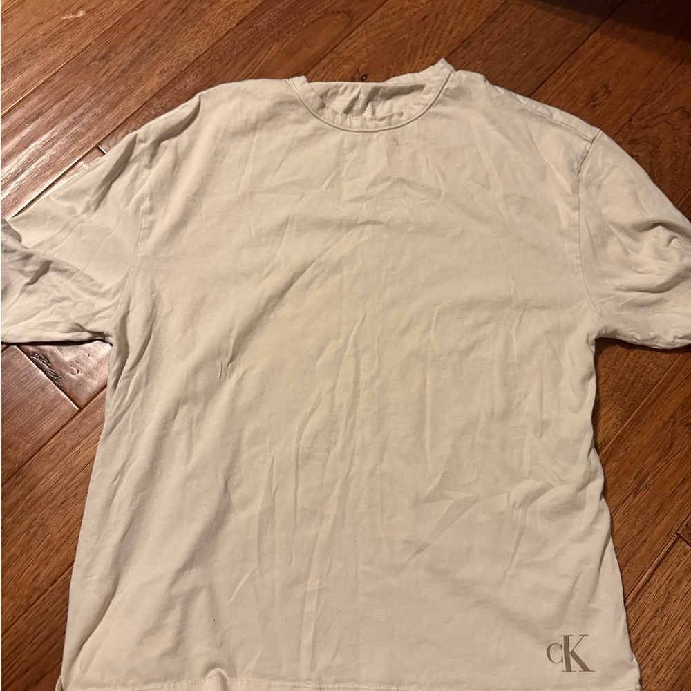 Calvin Klein Men's Beige Short Sleeve Tee